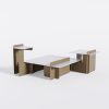 Set 3 Tables, Metal Cream, 2